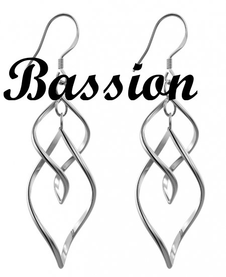 Bassion Womens Classic Double Linear Loops Design Twist Wave Earrings for Women Girls - Click Image to Close